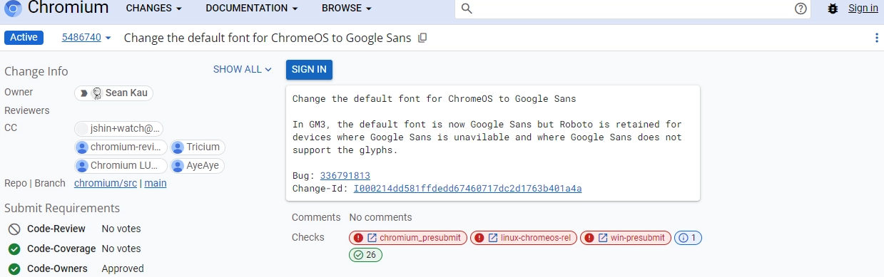 谷歌ChromeOS换新装：默认字体将由Roboto升级至Google Sans